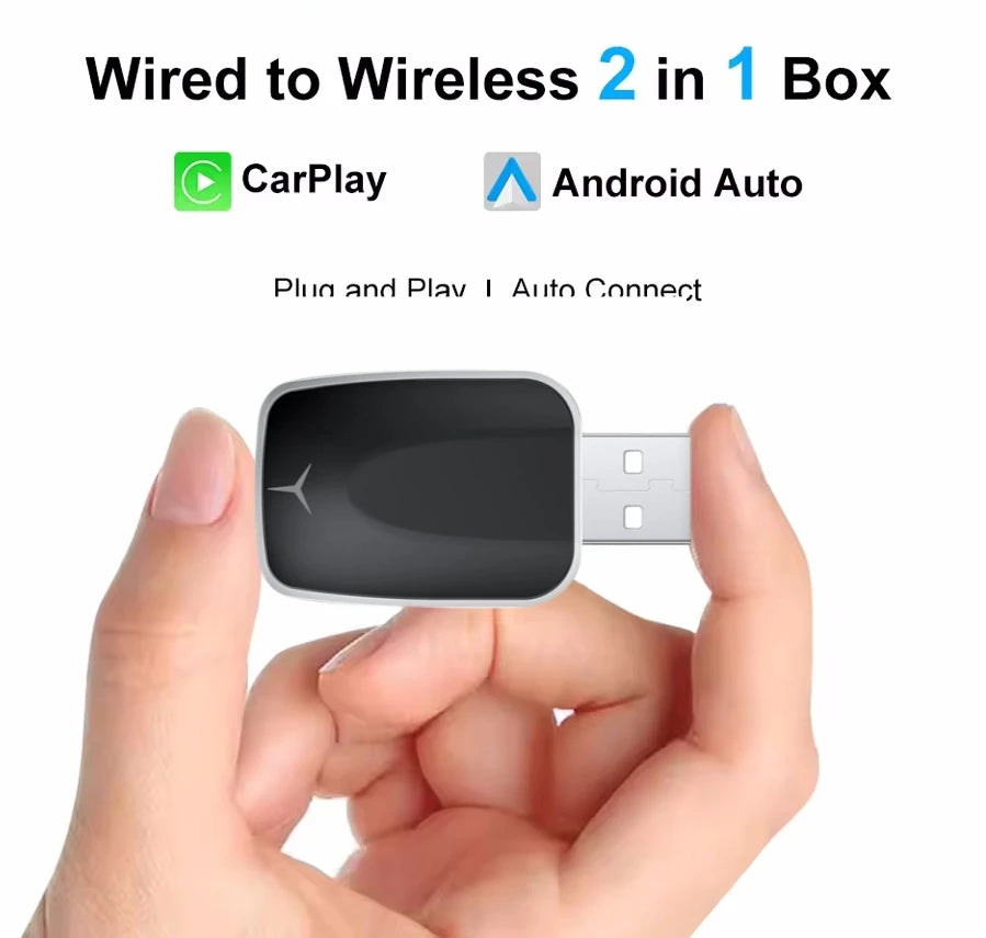 Transform Your Drive with the 2-in-1 Wireless CarPlay and Android Auto Adapter - Effortless Connectivity for Your Car!
