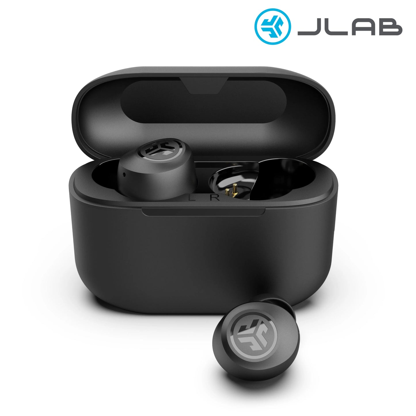 Jlab GO POP+ True Wireless Earbuds with 35+ Hour Playtime Dual Connect IPX4 Sweatproof Fast Charge 10 Minutes for 1+ Hour Playtime Rechargeable Bluetooth 5.3 Headset
