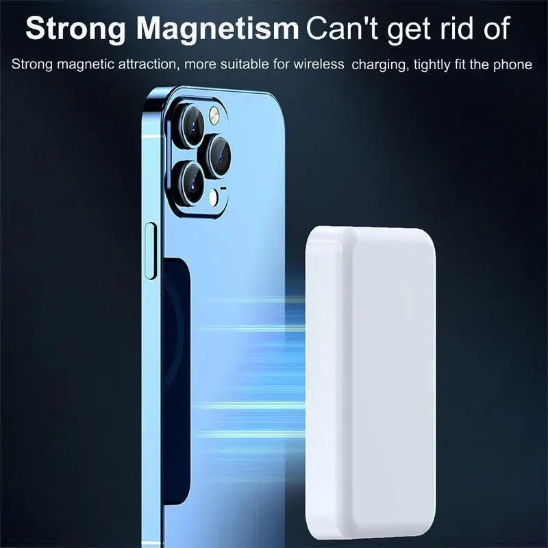 Experience Ultimate Convenience with the 5000mAh Magnetic Power Bank - MagSafe Wireless Fast Charger for iPhone 12-17 Pro/Pro Max, Your Perfect On-the-Go Battery Companion!