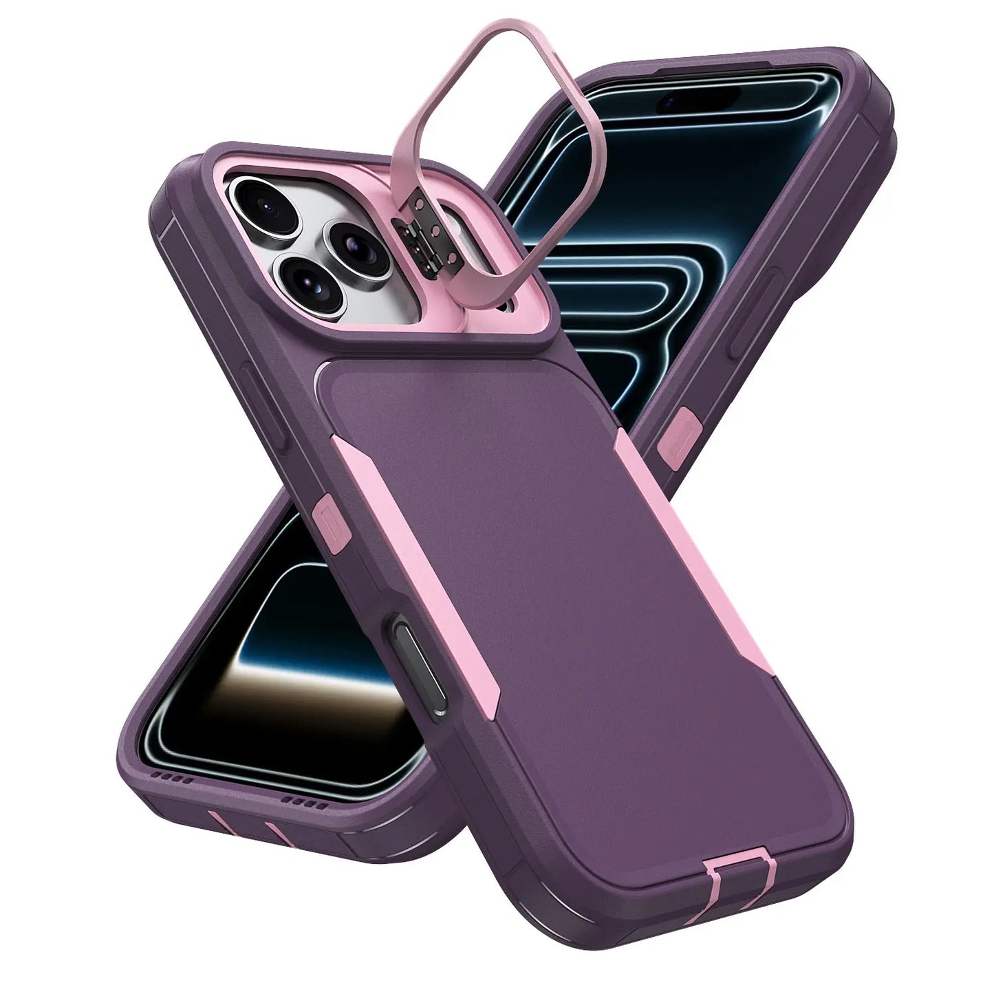 Ultimate Heavy Duty Shockproof Case for iPhone 17/15/14/13/12 Pro Max – Military Grade Protection & Built-In Camera Kickstand
