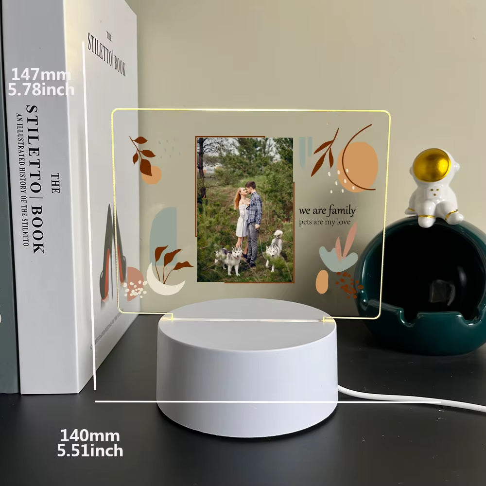 Illuminate Your Love: Customizable 3D Acrylic LED Night Lamp for Couples – Perfect Gift for Birthdays and Weddings!