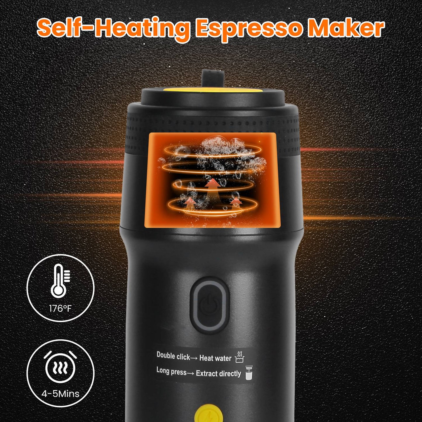 Experience Barista-Quality Coffee Anywhere with Our Portable Electric Espresso Machine – Perfect for Car, Camping, and Office!