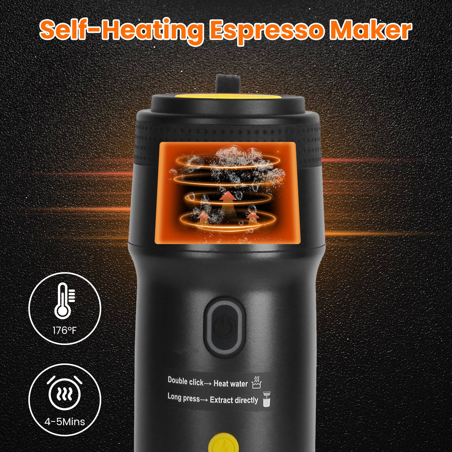 Experience Barista-Quality Coffee Anywhere with Our Portable Electric Espresso Machine – Perfect for Car, Camping, and Office!