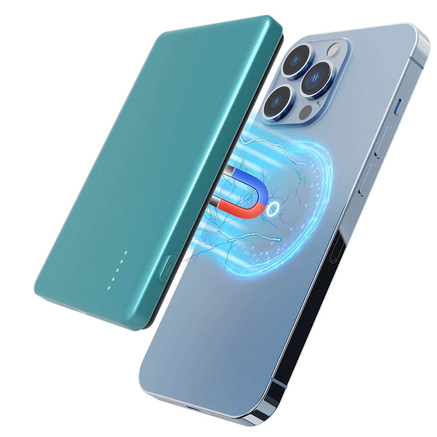 Revolutionary 2 in 1 Slim MagSafe Wireless Power Bank - 5000mAh PD20W Fast Charger for iPhone 15/14/13/12 and More