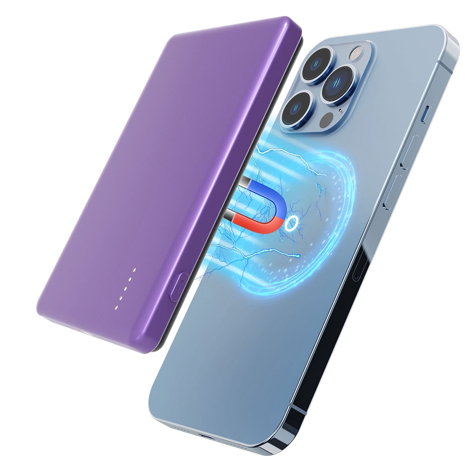 Revolutionary 2 in 1 Slim MagSafe Wireless Power Bank - 5000mAh PD20W Fast Charger for iPhone 15/14/13/12 and More