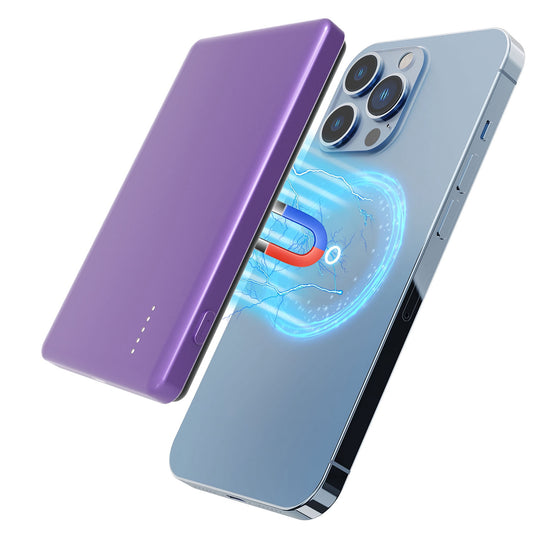 Revolutionary 2 in 1 Slim MagSafe Wireless Power Bank - 5000mAh PD20W Fast Charger for iPhone 15/14/13/12 and More