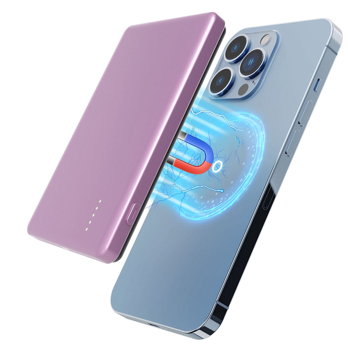 Revolutionary 2 in 1 Slim MagSafe Wireless Power Bank - 5000mAh PD20W Fast Charger for iPhone 15/14/13/12 and More
