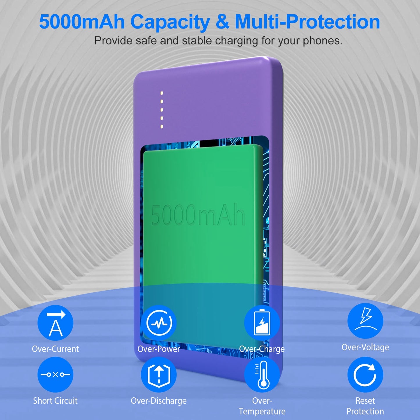 Revolutionary 2 in 1 Slim MagSafe Wireless Power Bank - 5000mAh PD20W Fast Charger for iPhone 15/14/13/12 and More