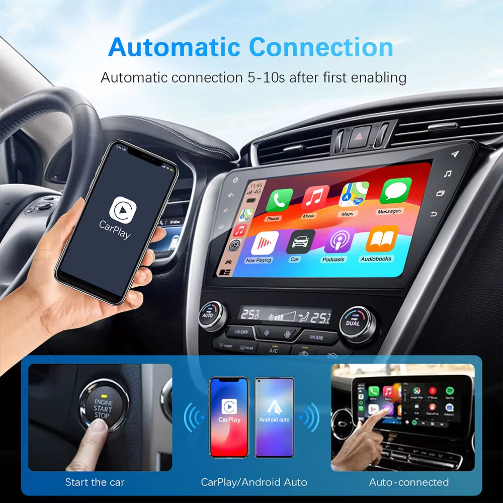Transform Your Drive with the 2-in-1 Wireless CarPlay and Android Auto Adapter - Effortless Connectivity for Your Car!