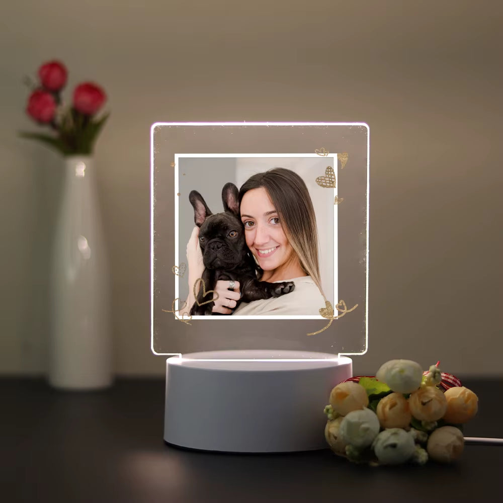 Illuminate Your Love: Customizable 3D Acrylic LED Night Lamp for Couples – Perfect Gift for Birthdays and Weddings!