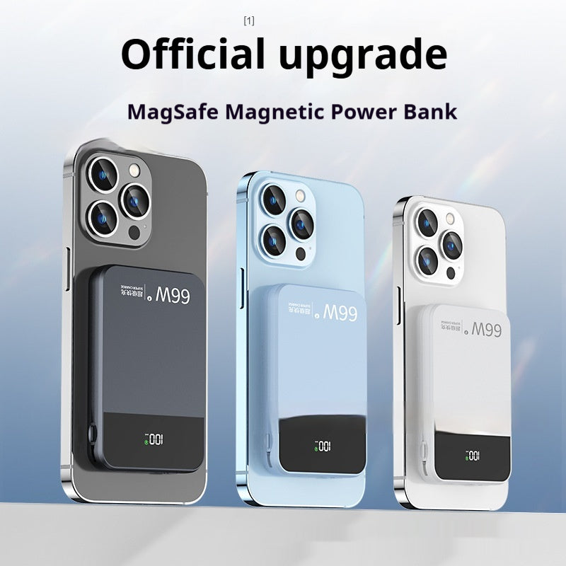 Experience Lightning-Fast Charging with the Magsafe Magnetic Wireless 66W Power Bank - Sleek, Stylish, and Efficient!