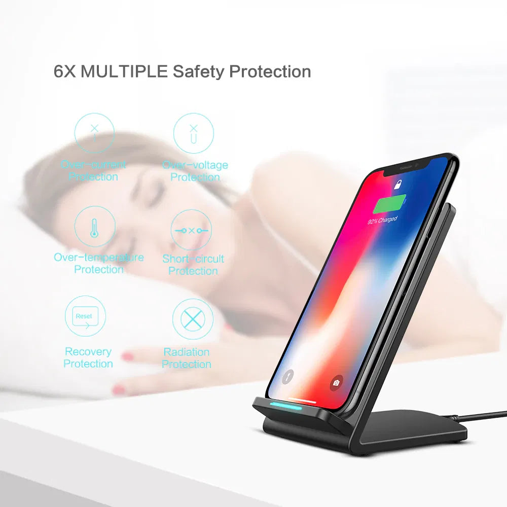 Experience Effortless Charging with the Qi Wireless Fast Charger Pad Stand for Galaxy Phones