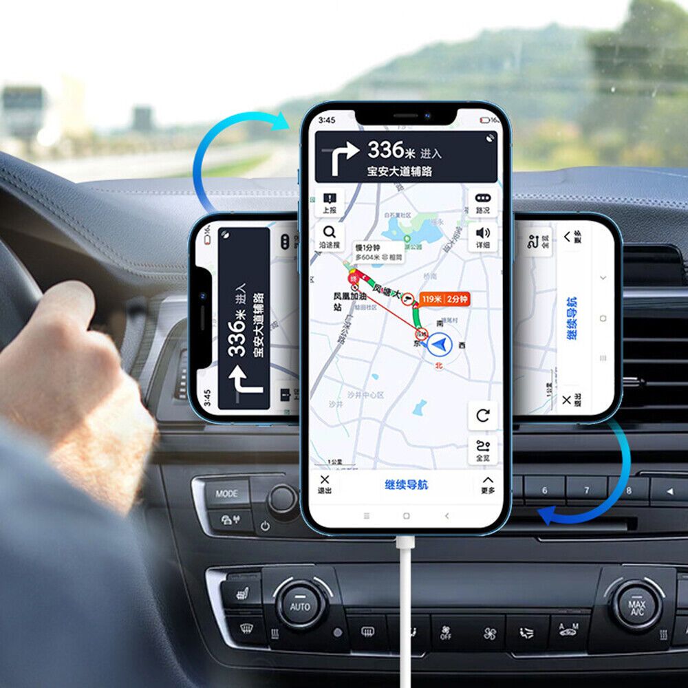 Ultimate Magnetic Wireless Charger Car Mount Holder for iPhone 12, 13, 14 Pro Max - Effortless Charging On-the-Go!