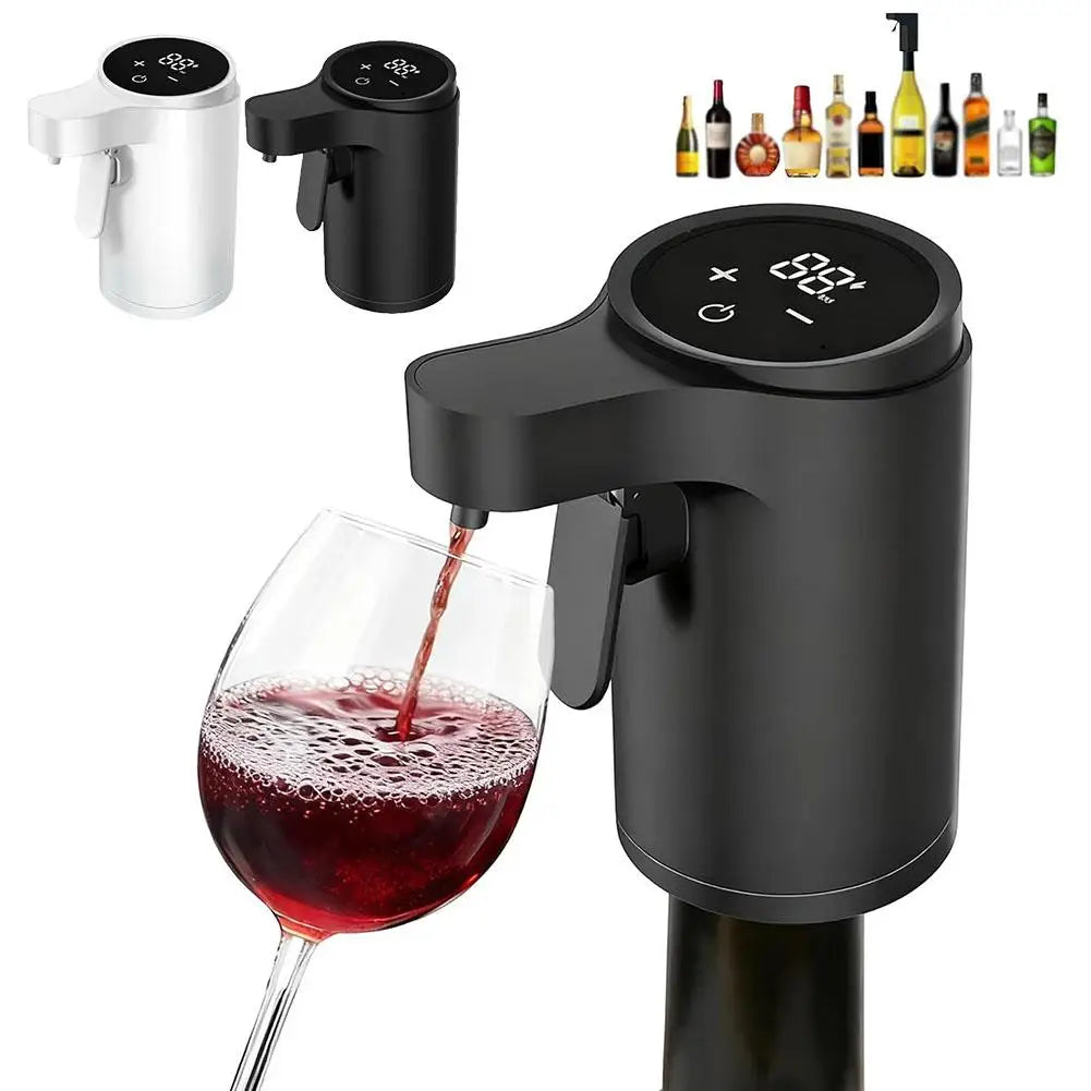 Experience Effortless Wine Pouring with the Adjustable Intelligent Induction Wine Extractor - USB Rechargeable and Touch Activated!