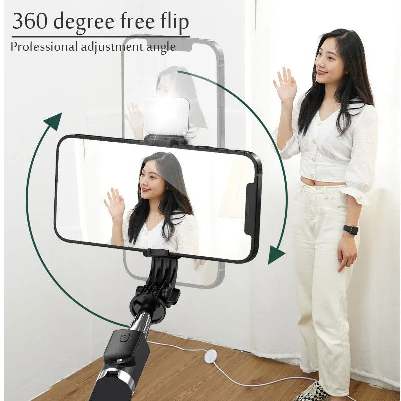 Capture Every Moment with Our Versatile 103CM Bluetooth Selfie Stick Tripod – Complete with Remote Shutter and Selfie Light!