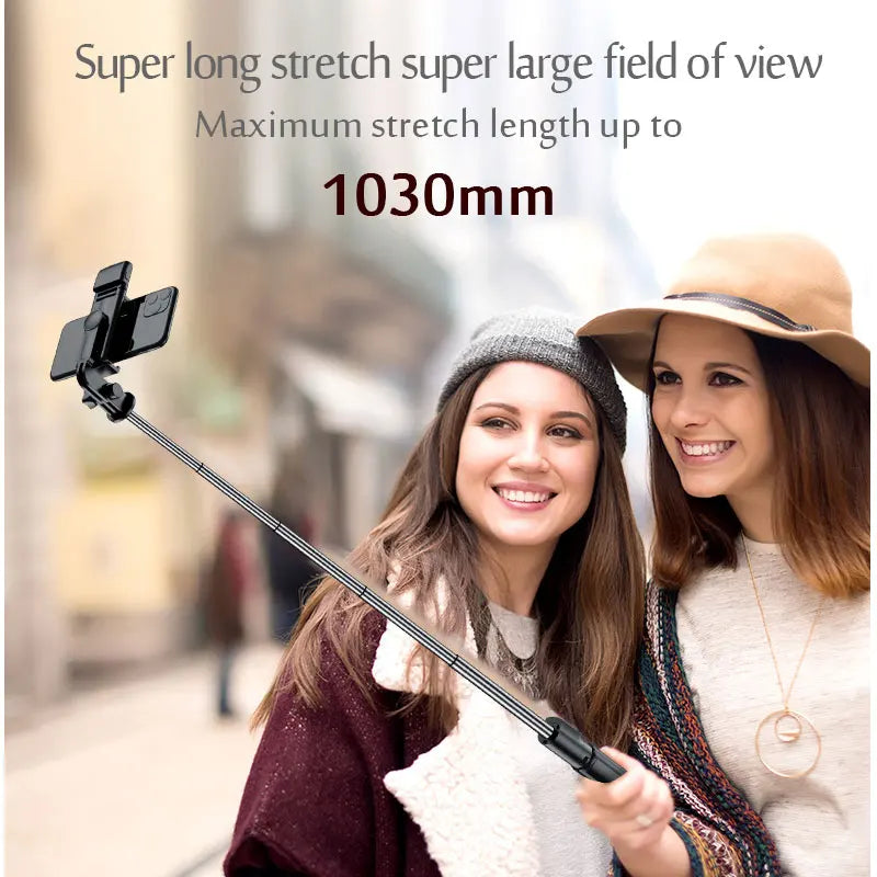 Capture Every Moment with Our Versatile 103CM Bluetooth Selfie Stick Tripod – Complete with Remote Shutter and Selfie Light!