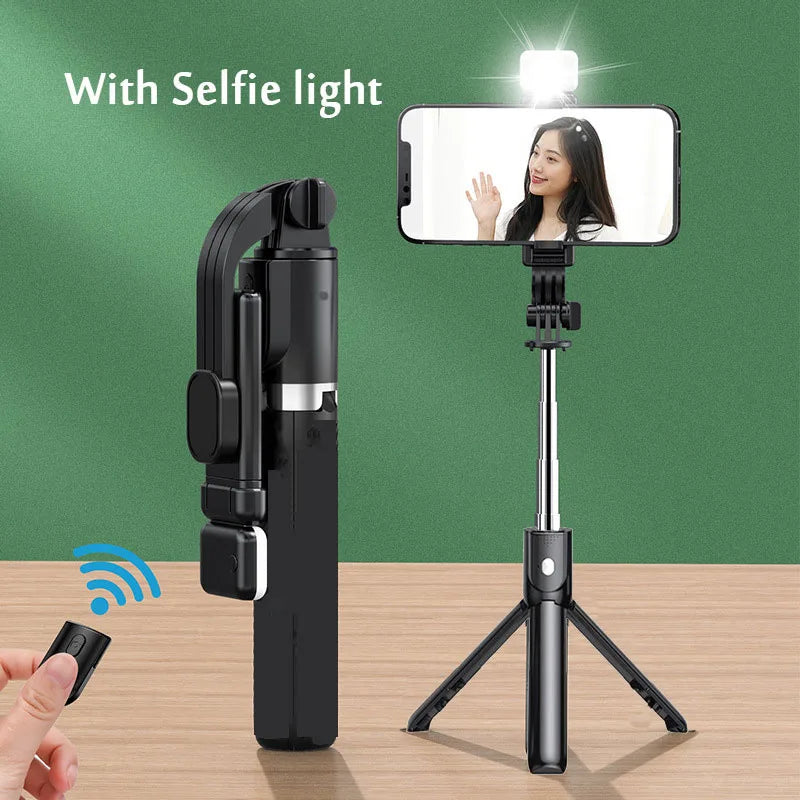 Capture Every Moment with Our Versatile 103CM Bluetooth Selfie Stick Tripod – Complete with Remote Shutter and Selfie Light!