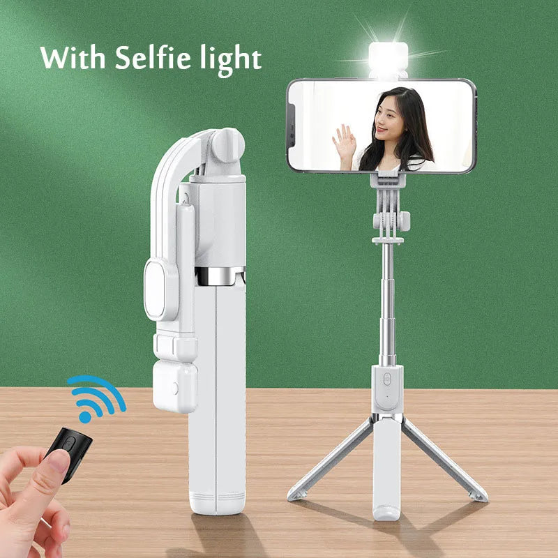 Capture Every Moment with Our Versatile 103CM Bluetooth Selfie Stick Tripod – Complete with Remote Shutter and Selfie Light!
