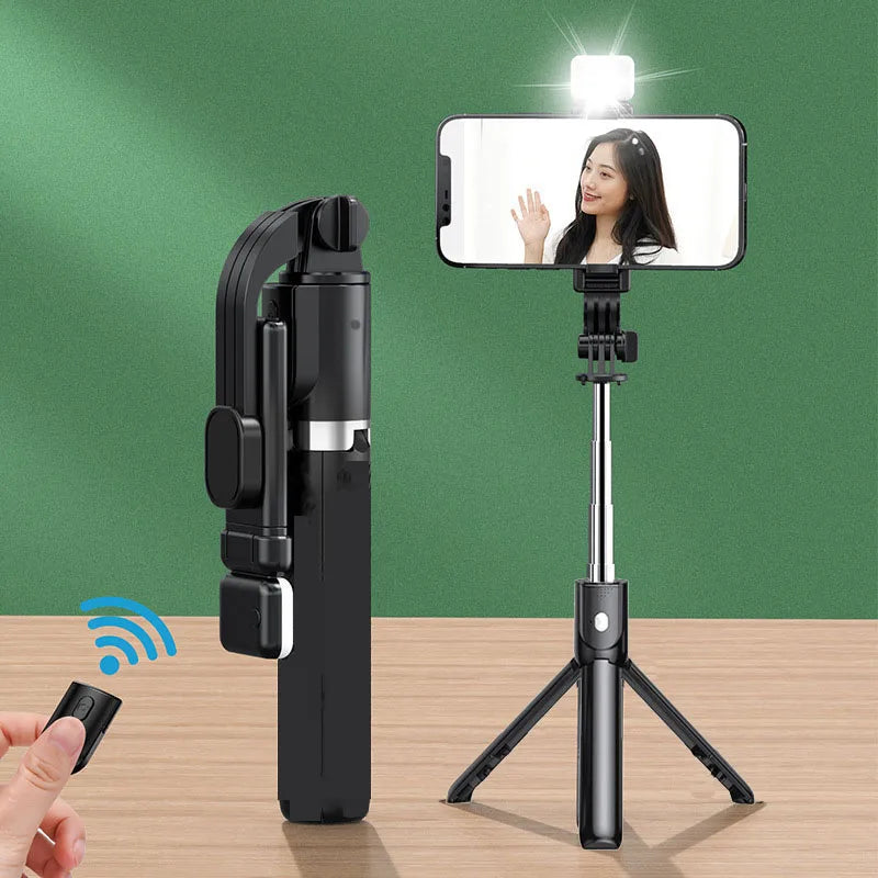 Capture Every Moment with Our Versatile 103CM Bluetooth Selfie Stick Tripod – Complete with Remote Shutter and Selfie Light!