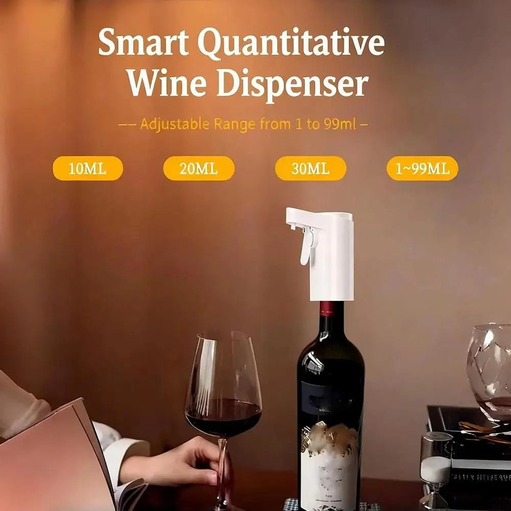 Experience Effortless Wine Pouring with the Adjustable Intelligent Induction Wine Extractor - USB Rechargeable and Touch Activated!