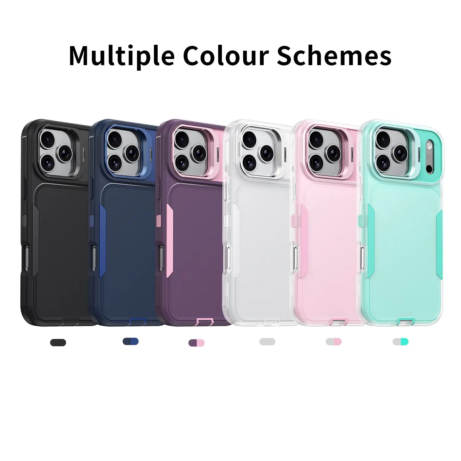 Ultimate Heavy Duty Shockproof Case for iPhone 17/15/14/13/12 Pro Max – Military Grade Protection & Built-In Camera Kickstand