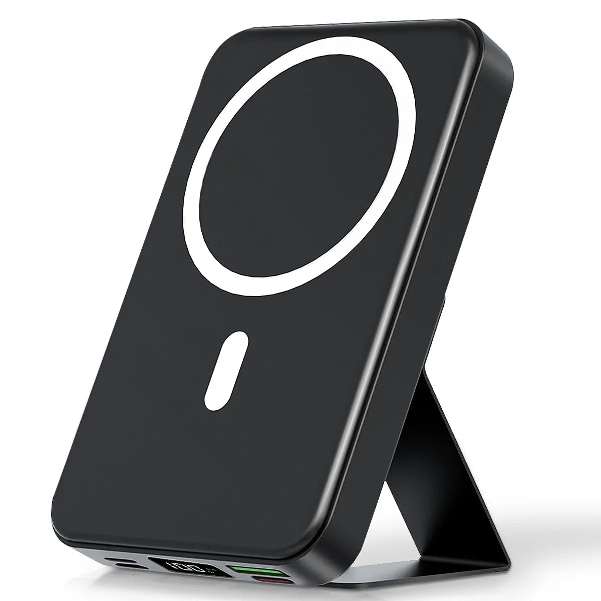 Elevate Your Charging Experience with the 10000mAh Magnetic Power Bank - Wireless Portable Charger for iPhone 12-16 Series with USB-C Cable and LED Display - Compact and Stylish Design in Black