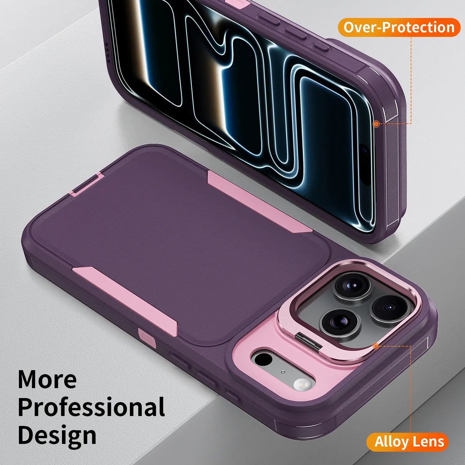 Ultimate Heavy Duty Shockproof Case for iPhone 17/15/14/13/12 Pro Max – Military Grade Protection & Built-In Camera Kickstand